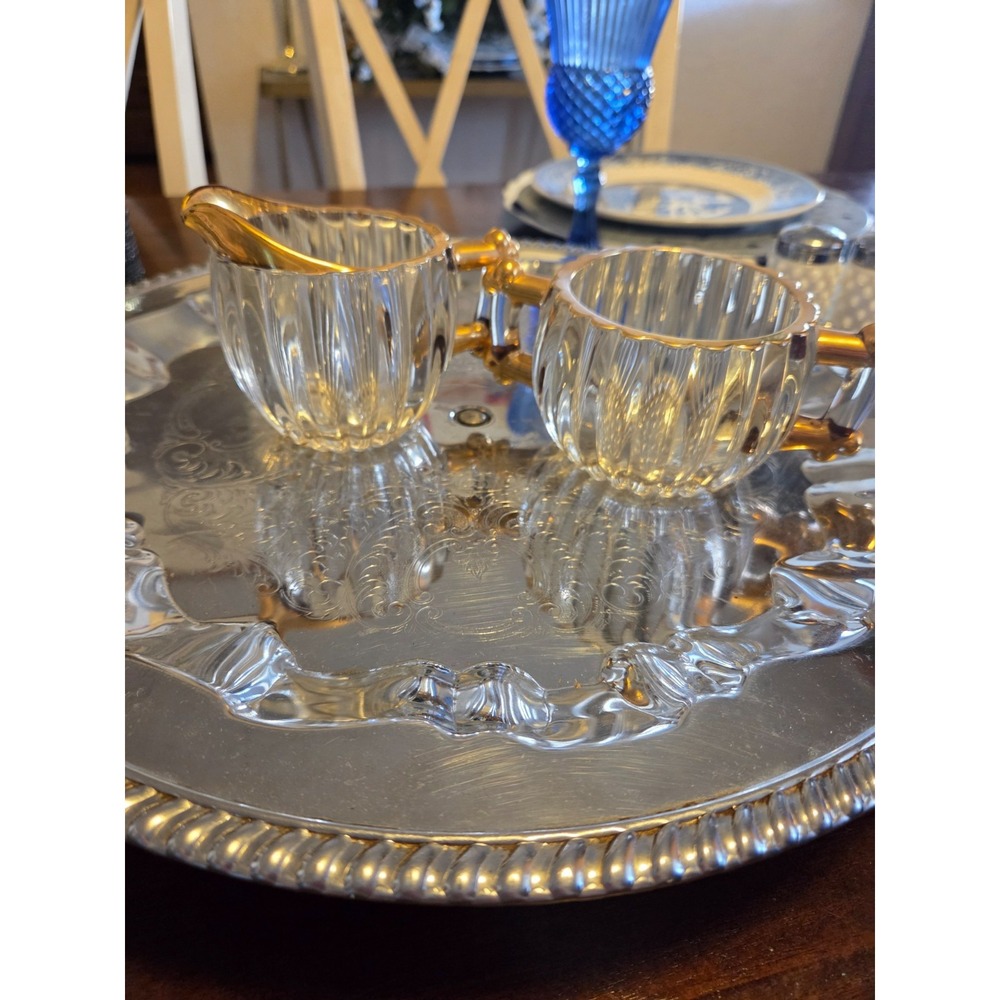 Antique Mid-Century 40's JEANNETTE Glass Creamer Sugar